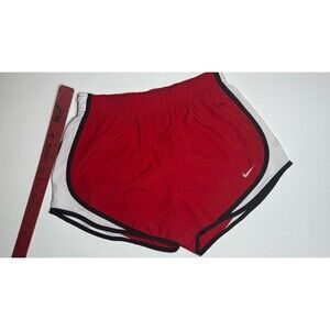 Nike Shorts Womens Small Red Running Workout Casual 3" Dri Fit Tempo